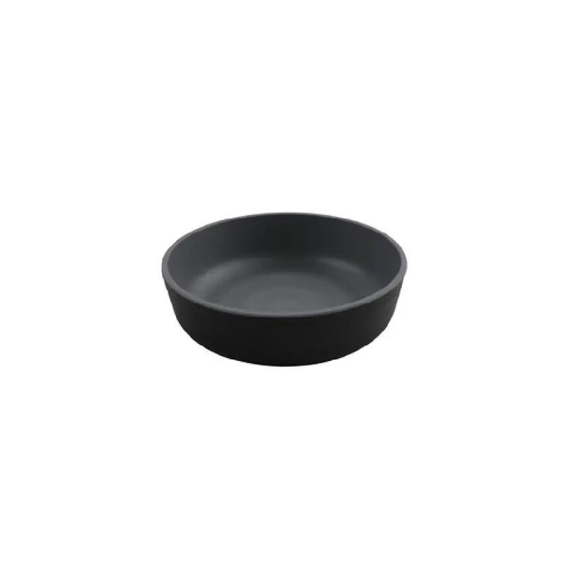 GET Enterprises RB-7-GRM/BKM 7 Inch 24oz Roca Low Street Bowl Melamine Gray Black