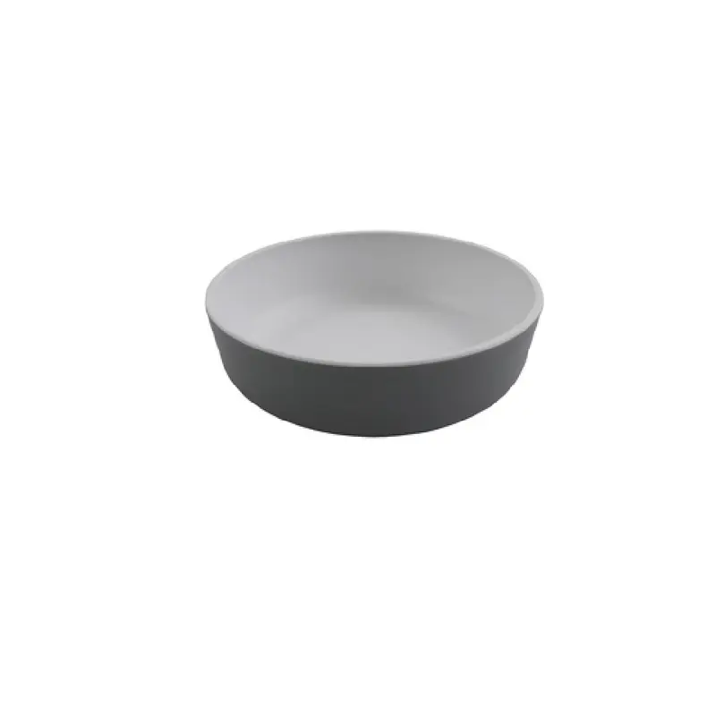 GET Enterprises RB-7-WM/GRM 7 Inch Diameter Bowl 24 Oz Melamine White Gray Matte