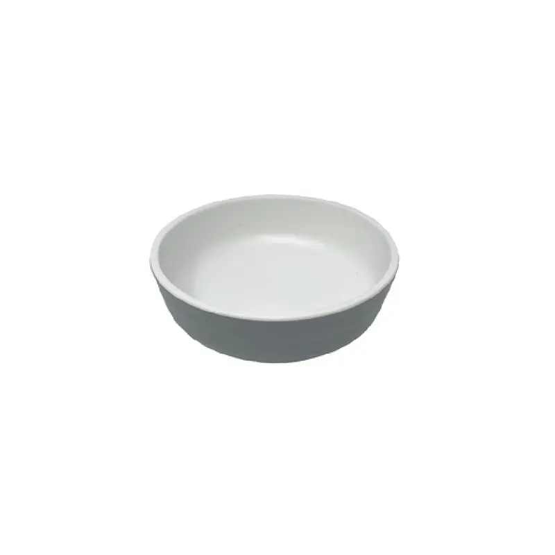 GET Enterprises RR-5-WM/GRM 4 Oz Roca Sauce Dish Melamine White Gray 4 Dozen Cases
