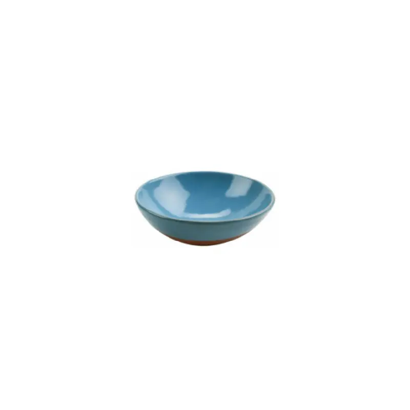 GET Enterprises SH.AZC-1319BLU 6.69 Inch Chinese Bowl Stone Heart Blue Terracotta