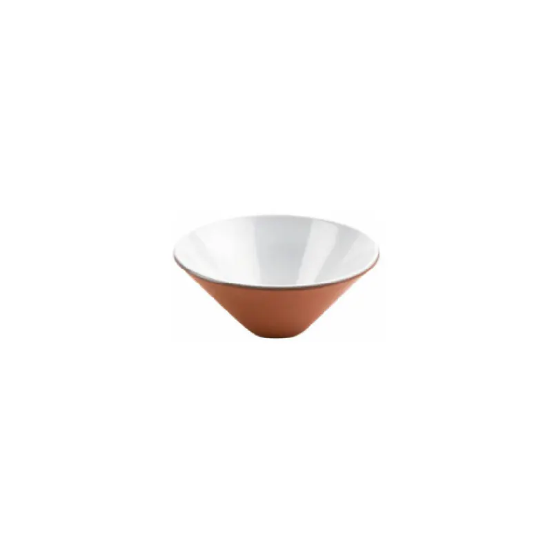 GET Enterprises SH.BL-1120WHT 8.86 Inch Bowl Terracotta White with Stone Heart