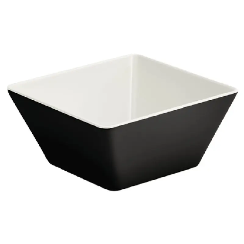 Vollrath V2220220 1 9/16 Quart Square Bowl Black Melamine Dishwasher Safe