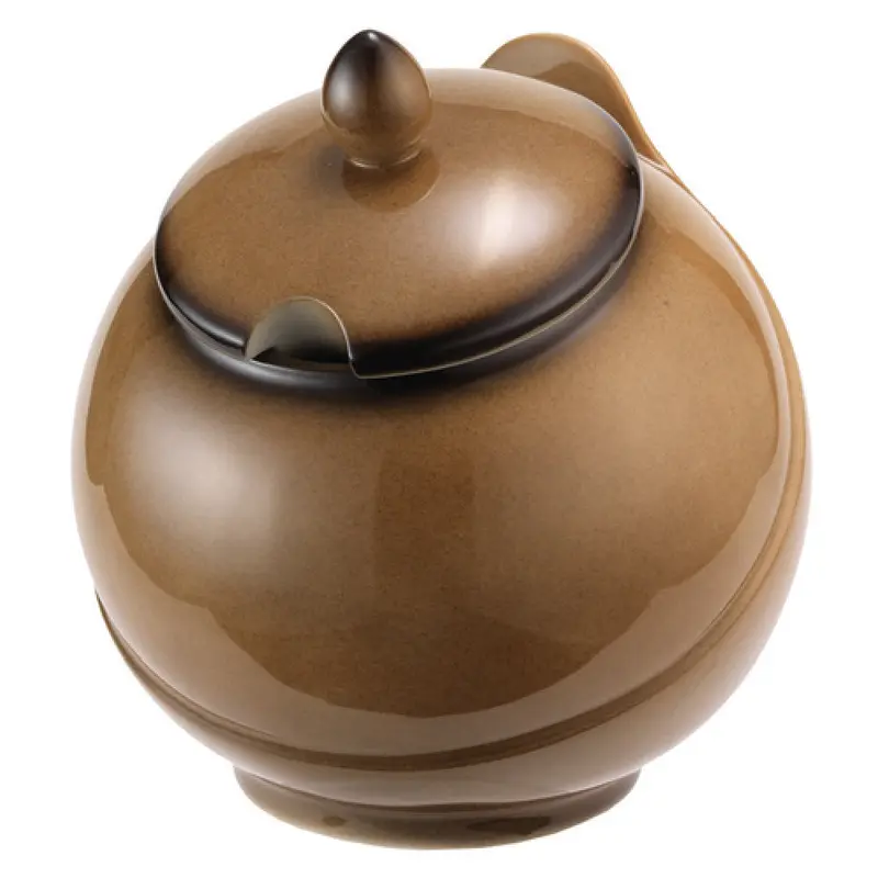 GET Enterprises 2757154 1.6 Qt Round Bowl with Lid China Caramel