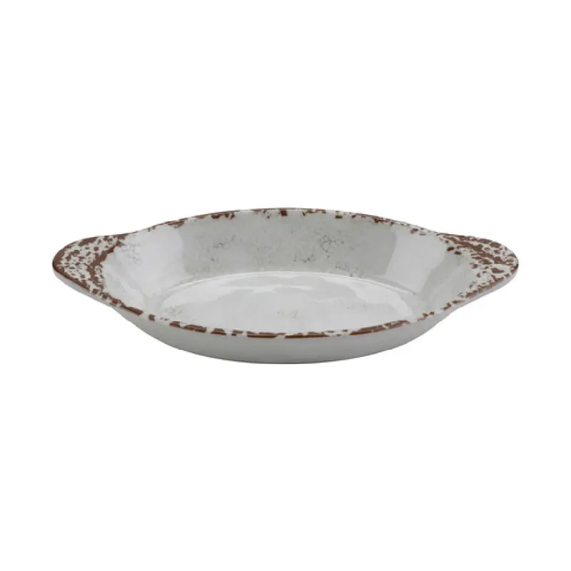 GET Enterprises SD-08-FM 10 Oz Oval Side Dish Classic White Porcelain