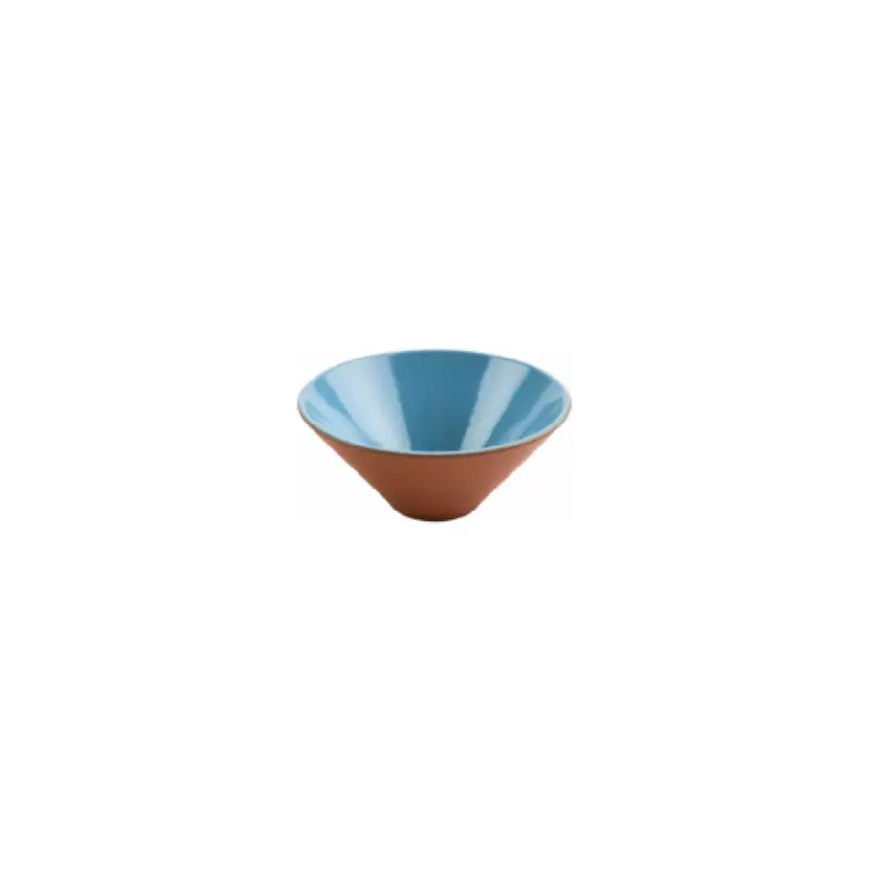 GET Enterprises SH.AZC-1115BLU 13 Inch Bowl Blue Terracotta Stone Heart