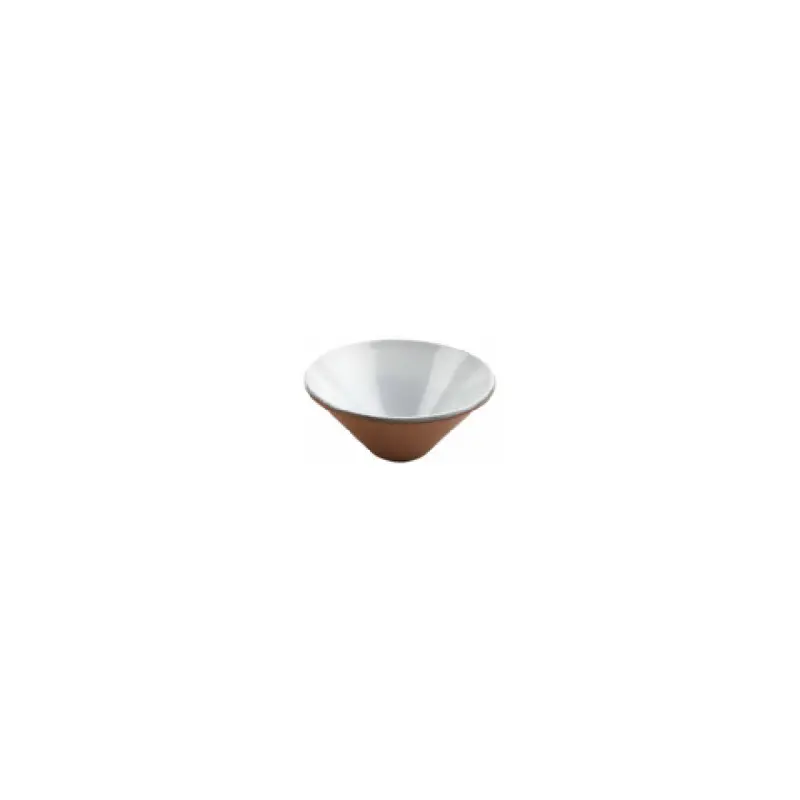 GET Enterprises SH.BL-1110WHT 9.06 Inch White Bowl with Stone Heart Terracotta