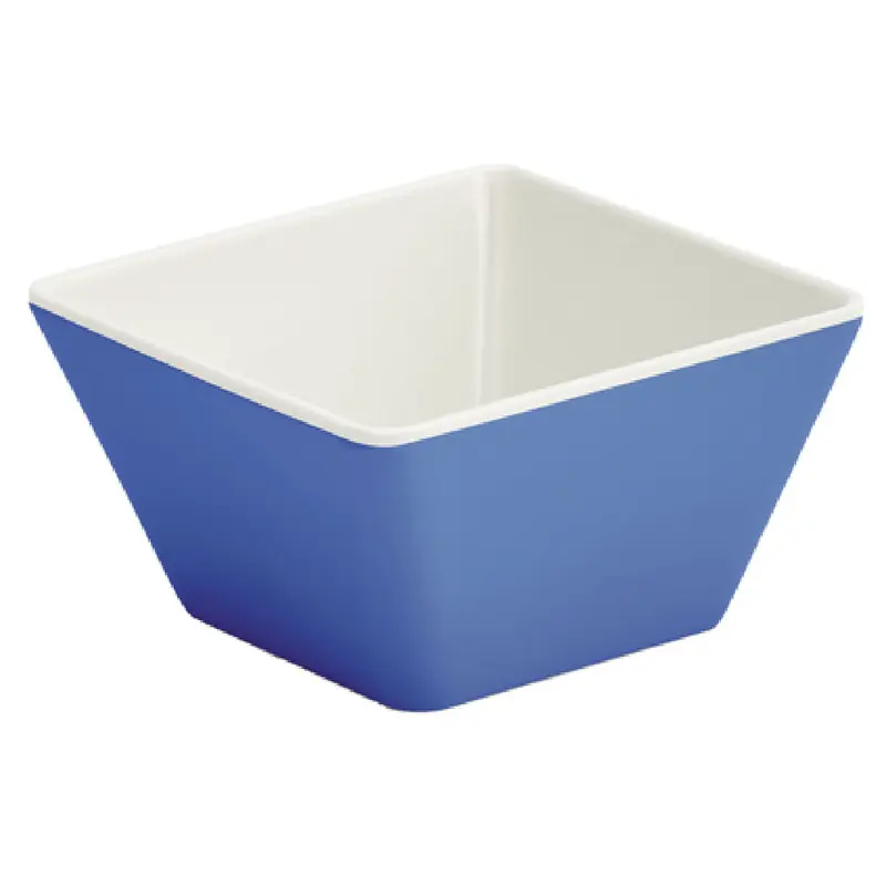 Vollrath V2220030 1/8 QT Melamine Bowl Blue Square Dishwasher Safe
