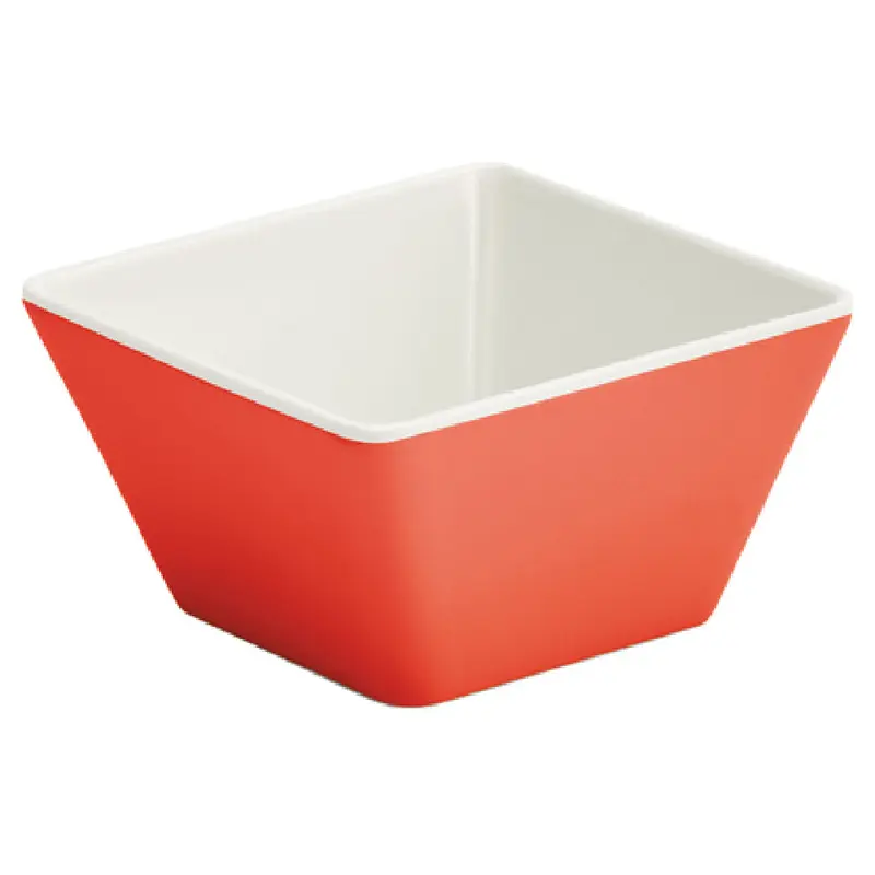 Vollrath V2220040 3.5 Inch XS Square Melamine Bowl Red Dishwasher Safe