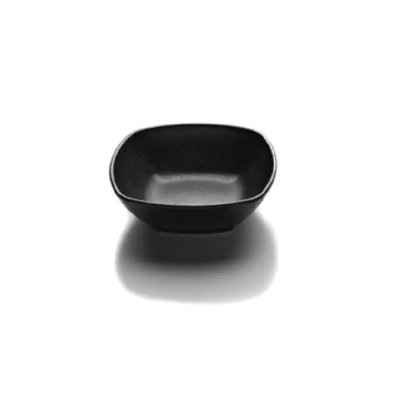 GET Enterprises JW1505-B 5 Inch 6 Oz Square Bowl Melamine Black Break Chip Stain Resistant