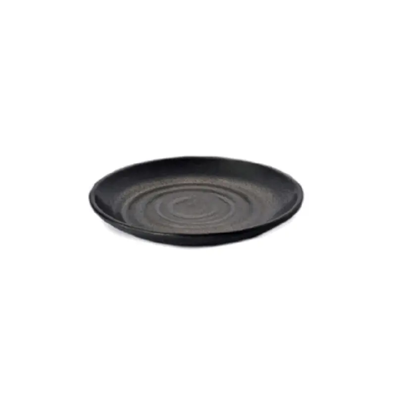 GET Enterprises JW7005-B 5 Inch Diameter Round Plate Plastic Black coupe and durable