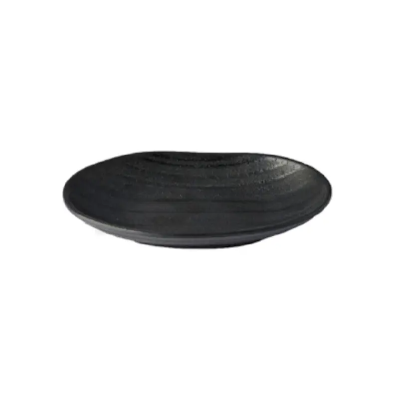 GET Enterprises JW7308-B 8 Inch Oval Plate Deep Coupe Black Melamine