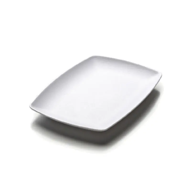 GET Enterprises JW7315-W 15 Inch Rectangular Platter Melamine White Break Chip Stain Resistant