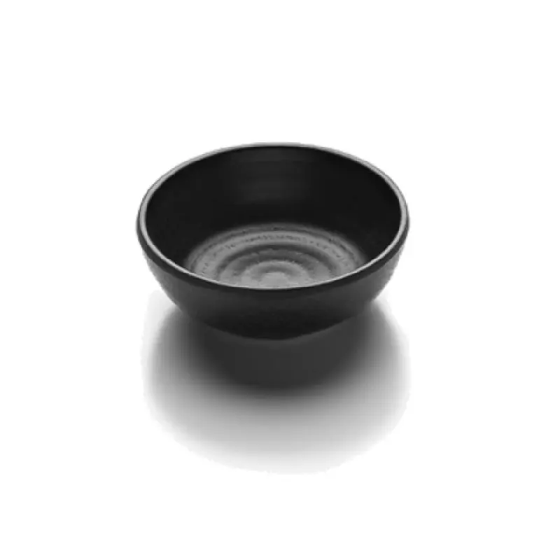 GET Enterprises JWT56-B 4 Oz Bowl Round Black Melamine with Break Chip Stain Scratch Resistance