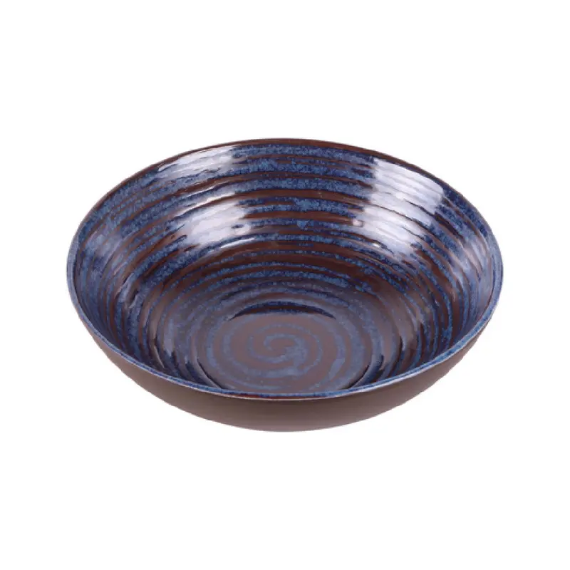 GET Enterprises B400082-SDB 40 Oz Round Bowl Blue Melamine 8 Inch
