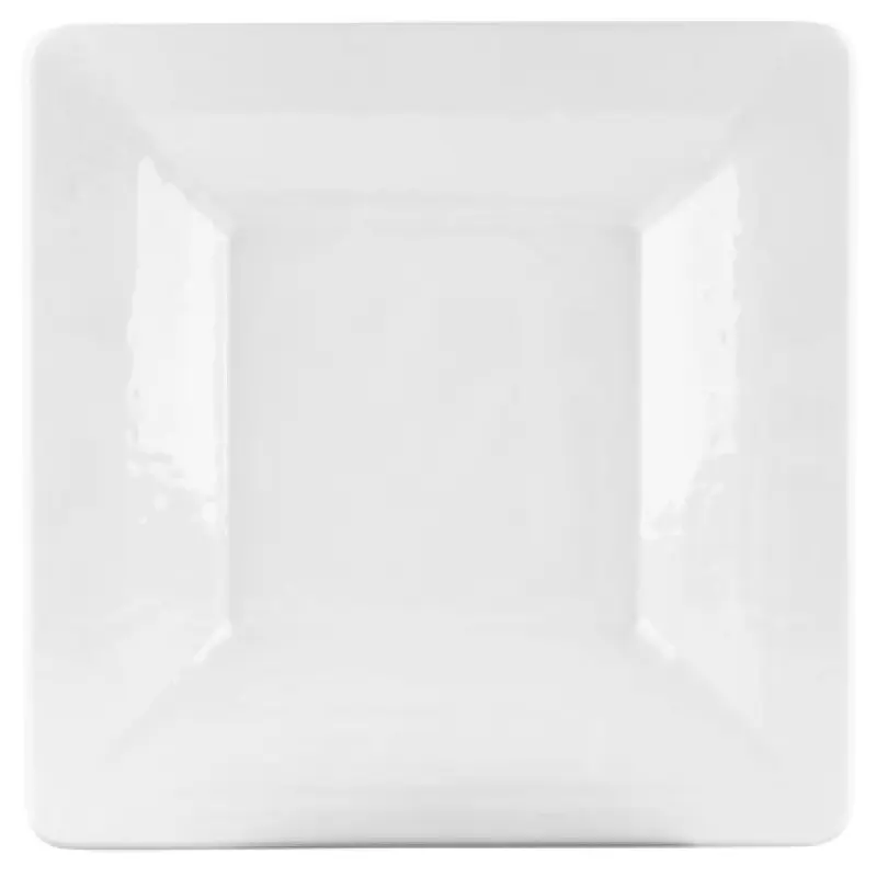 GET Enterprises DB10RR-W 10 Inch 32 Oz Bowl Square Pebble Textured White Melamine