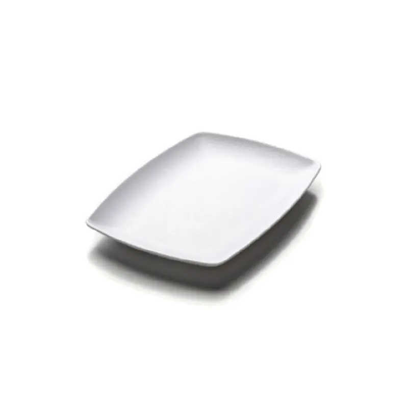GET Enterprises JW7312-W 12-1/4 Inch Rectangular Platter Melamine White and Durable