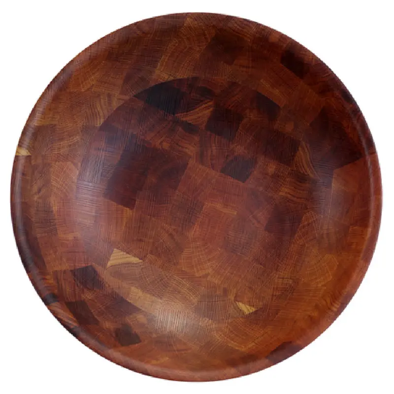 GET Enterprises ECO778R-CK 34 Oz Bowl Melamine Round with Checkered Wood Pattern