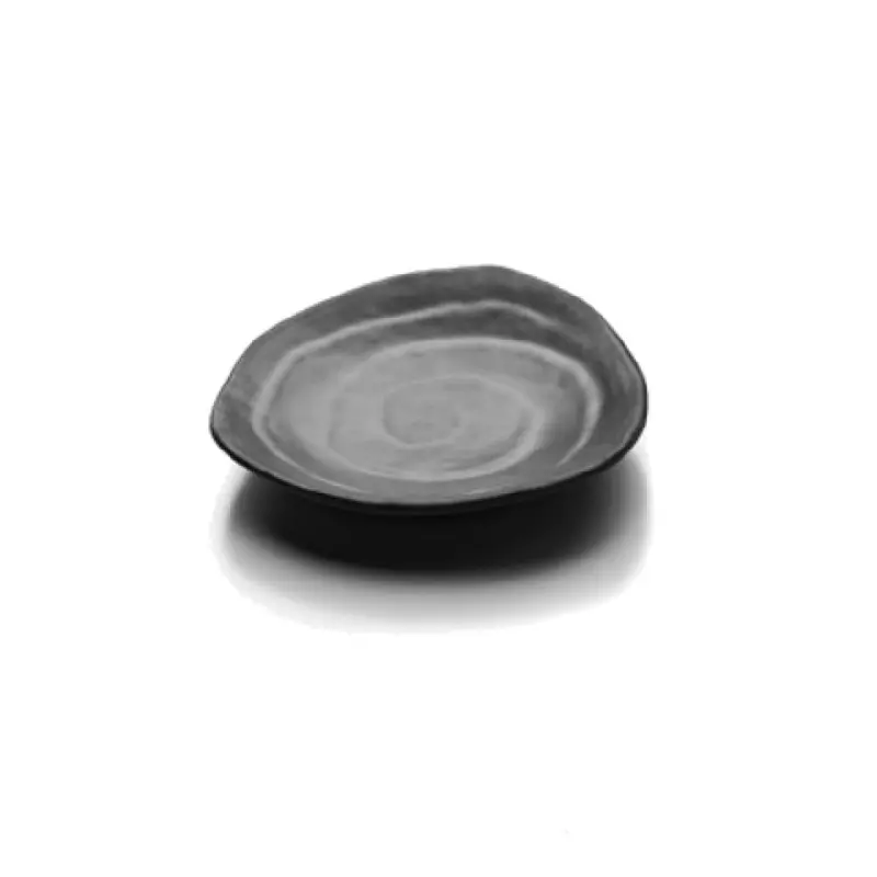 GET Enterprises JWT63-B 4-5/8 Inch Triangular Plate Melamine Black Irregular Edge