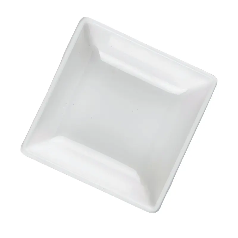 Tablecraft 10316W 2-1/2 Oz Mini Bowl Square Melamine Dishwasher Safe White