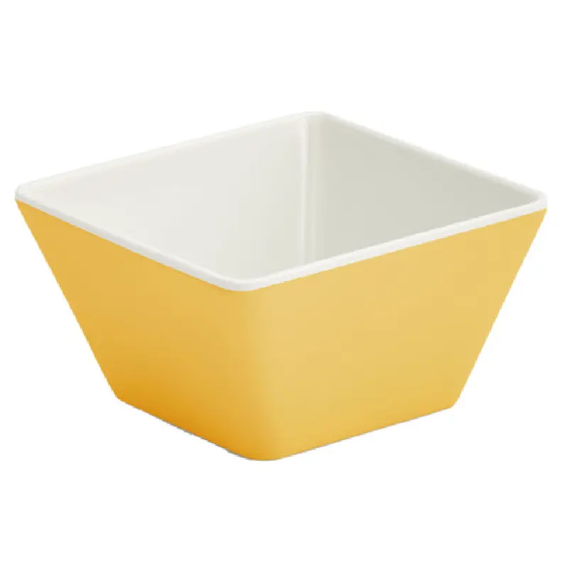 Vollrath V2220050 3 12 Inch Square Bowl Melamine Yellow Dishwasher Safe