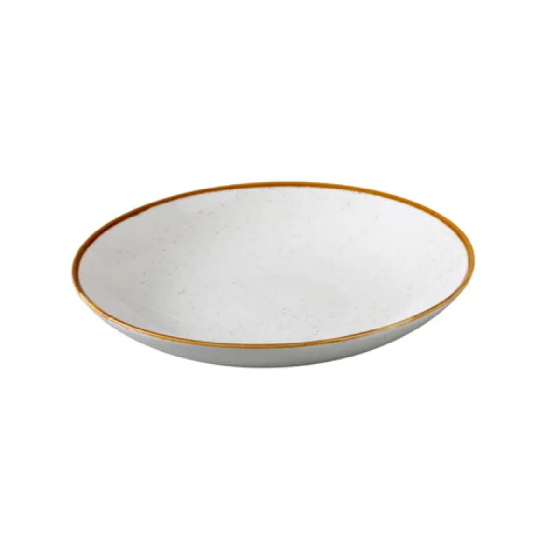 Yanco GL-510 35 Oz Salad Bowl White Chinaware Round for Foodservice 12 Packs
