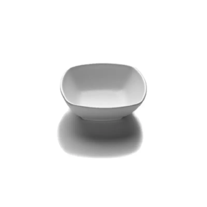 GET Enterprises JW1505-W 5 Inch Square Bowl 6 Oz Break Chip Scratch Resistant Melamine