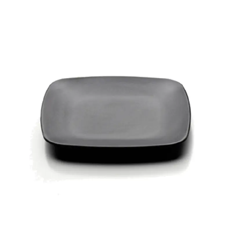 GET Enterprises JW5006-B 5-5/8 Inch Square Plate with Durable Melamine Black Finish