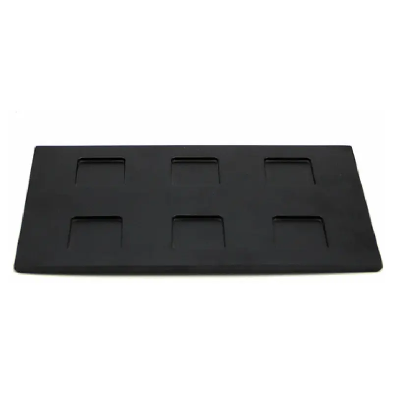 GET Enterprises JW6TB-B 11 Inch Ramekin Base Plate with Six Wells Black Melamine