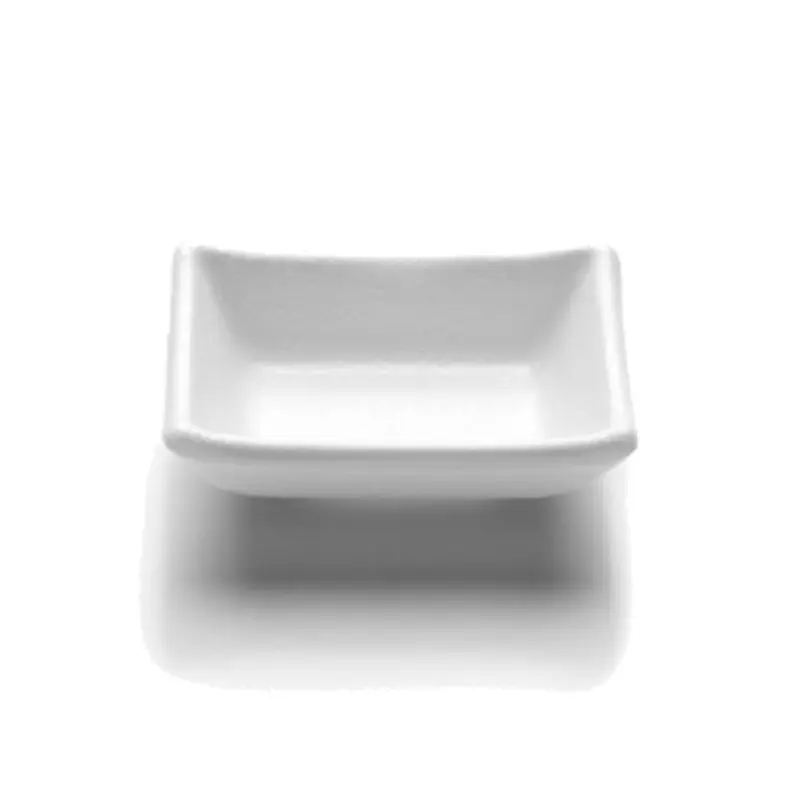 GET Enterprises JWT57-W 2 Oz Bowl Rectangular Chip and Break Resistant Melamine White