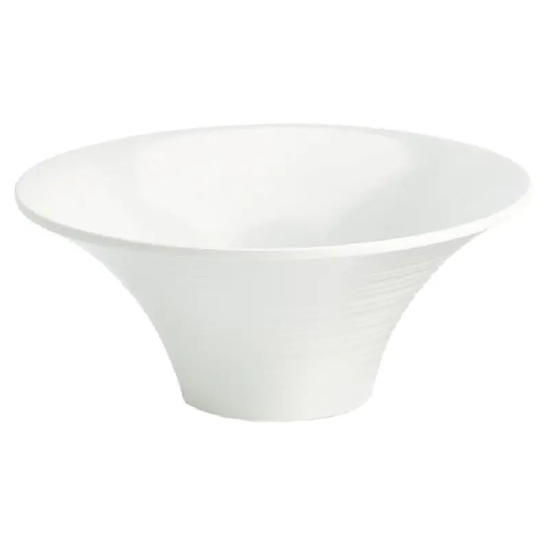 Vollrath V22171 0.95 Quart Melamine Pedestal Bowl Small Fluted White