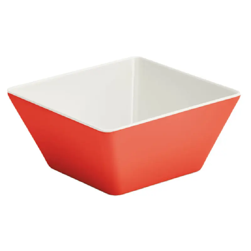 Vollrath V2220240 1 9/16 Quart Melamine Bowl Square Red Dishwasher Safe