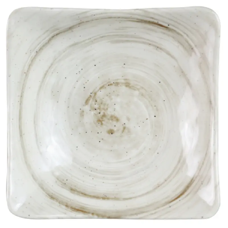 GET Enterprises D712SQ-TD 7-1/2 Inch Square Bowl 22 Oz Melamine Beige with Chip Stain Scratch Resistance