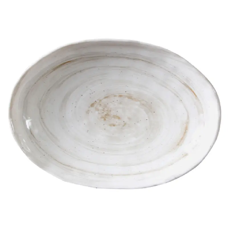 GET Enterprises D861OV-TD 19 Oz Oval Plate Melamine Taupe Durable and Dishwasher Safe