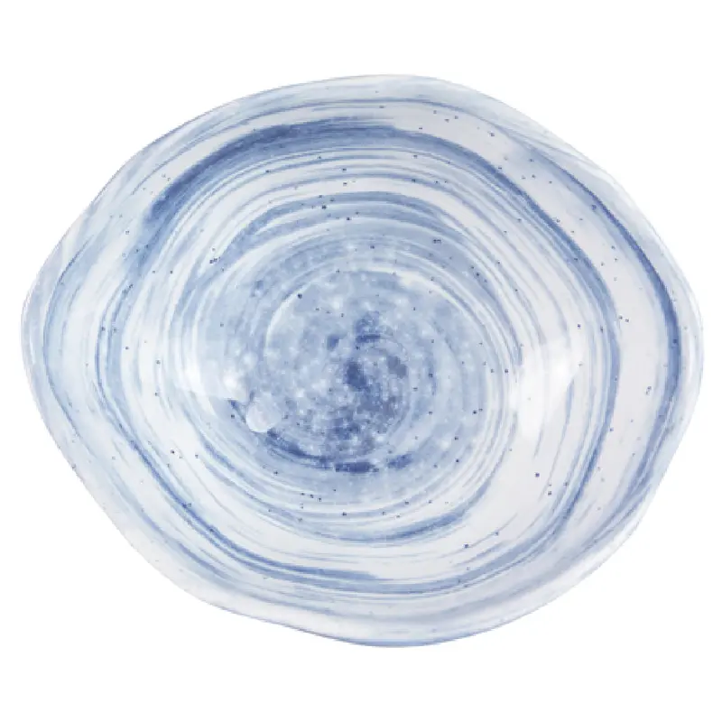 GET Enterprises D983OV-ND 49 Oz Oval Bowl BPA Free Blue Melamine