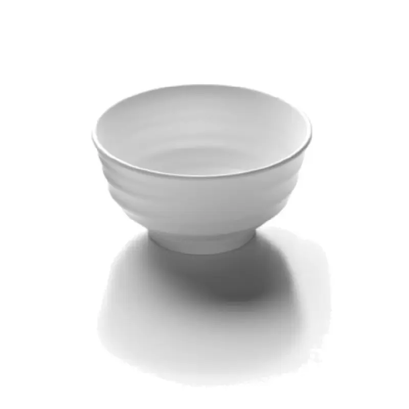 GET Enterprises JW1107-W 34 Oz. Round Bowl Break and Chip Resistant White Melamine