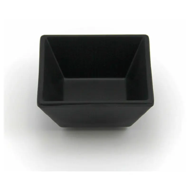 GET Enterprises JW33-B 4 Oz Ramekin Square Break Chip Resistant Melamine Black