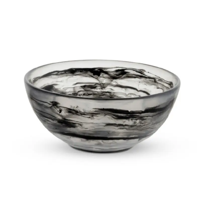 Bon Chef 59028-SMOKE 6 Inch Round Bowl Cold Display Resin Translucent Smoke Finish