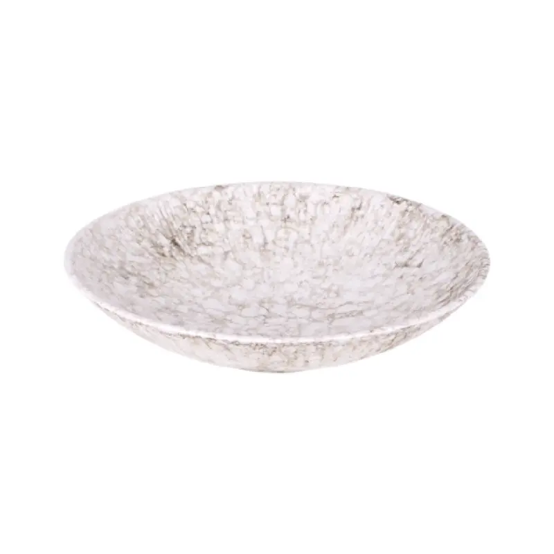 GET Enterprises B383120-BRM 86 Oz Round Bowl Melamine Brown Marble