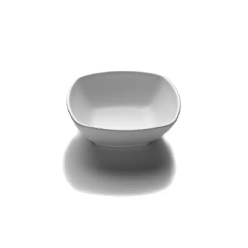 GET Enterprises JW1506-W 9 Oz Bowl Square Melamine BPA Free White - Dishwasher Safe