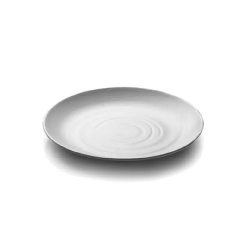 GET Enterprises JW7007-W 7-3/4 Inch Round Coupe Plate Melamine White
