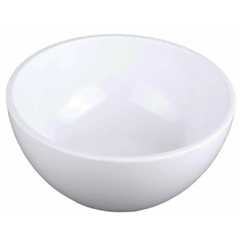 GET Enterprises M738R-W 1-1/4 Quart White Round Bowl Melamine Durable and Dishwasher Safe