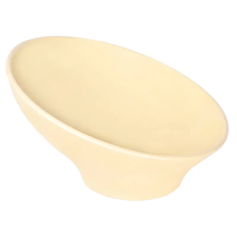 GET Enterprises M9-BCY 28 Oz Round Bowl Melamine Angled Yellow 4 Packs