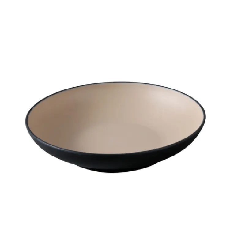 Yanco BM-309CL 30 Oz. Melamine Birmingham Salad Pasta Bowl Two Tone 9 1/2 Inch