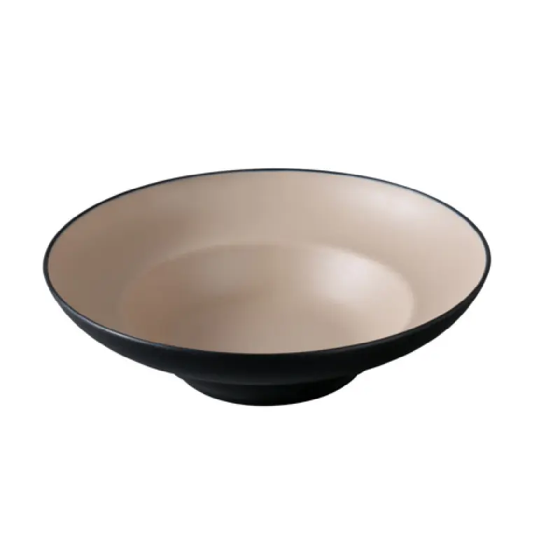 Yanco BM-811CL 11 Inch Two Tone Mediterranean Bowl 20 Oz Melamine Dishwasher Safe