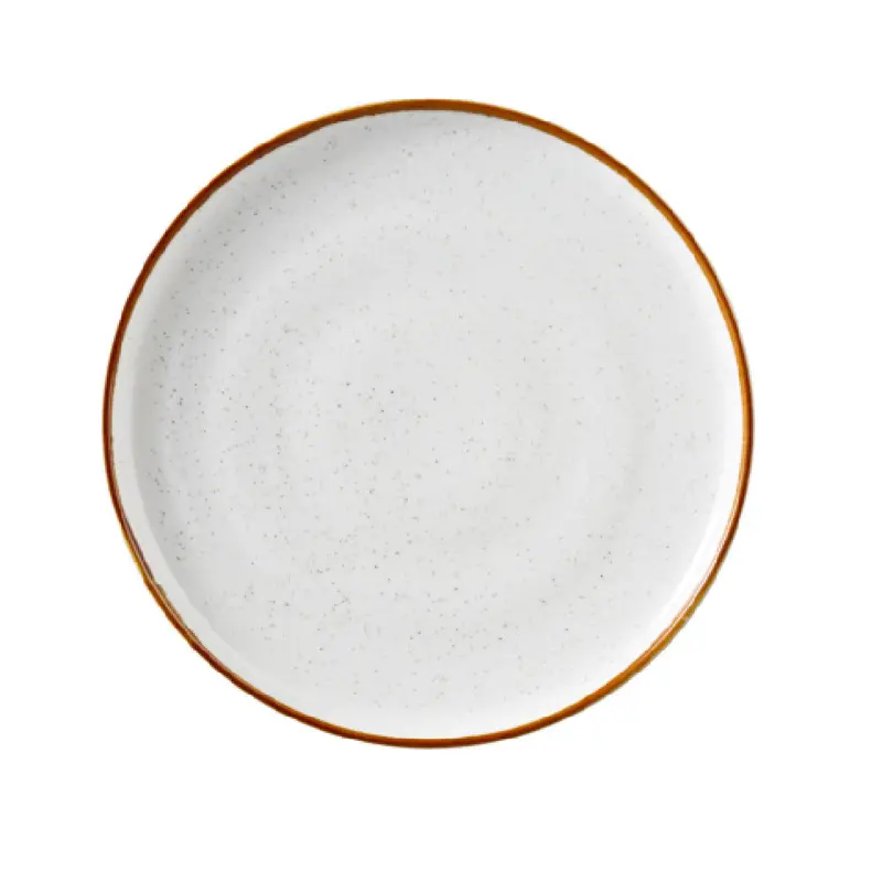 Yanco GL-112 12 Inch Glory Plate With Up Right Rim White China 12 Packs