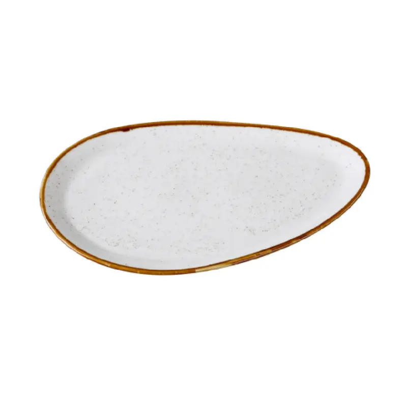 Yanco GL-214 13 7/8 Inch Oval Plate with Dishwasher and Microwave Safe White Chinaware