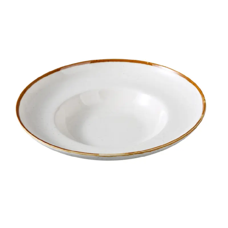 Yanco GL-310 8 Oz Glory Dessert Plate White China 10 3/8 Inch Diameter