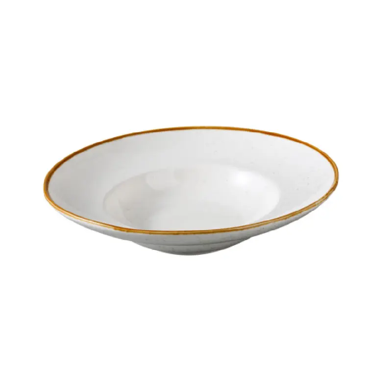 Yanco GL-412 14.5 Oz. Round Pasta Bowl 12 Inch Diameter China with Dishwasher and Microwave Safe