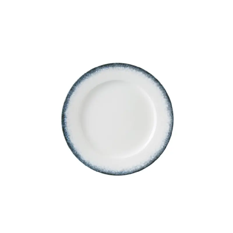 Yanco MR-106 6 1/4 Inch Diameter Chinaware Bread Plate White and Blue 36 Packs
