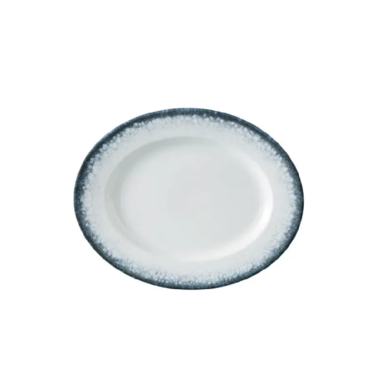 Yanco MR-213 12 7/8 Inch Oval Plate Dishwasher and Microwave Safe China